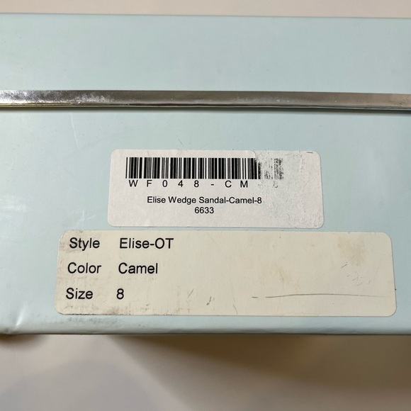 JACQUES LEVINE Camel Elise Wedge Sandals - Picture 5 of 8